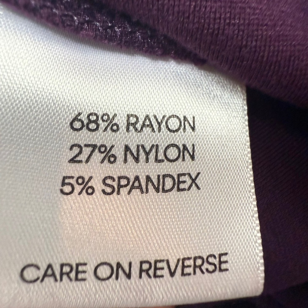Calvin‎ Klein Women Purple Size 6 Pants Trousers Elastic Waist (26x26) - Picture 5 of 12